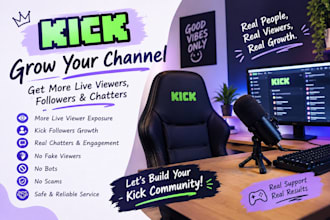 promote your kick channel viewers and followers promotion