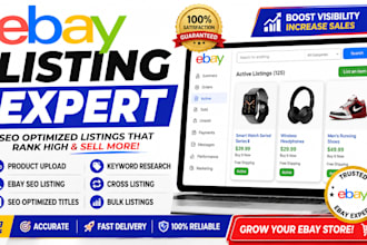 do ebay listing, ebay product listing, ebay SEO listing, and ebay lister