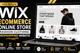 design wix ecommerce online store fashion clothing dropshipping website