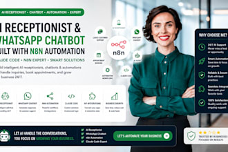 do n8n ai receptionist whatsapp chatbot n8n automation claude code as n8n expert