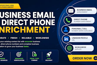 enrich business emails and direct phone numbers for b2b contacts
