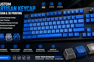 do artisan keycap, color themes, mechanical keyboard titanium and 3d printing