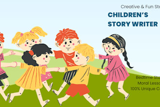 write cute children story books and short stories for kids