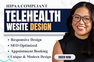 design hipaa compliant telehealth website, telemedicine, medical healthcare