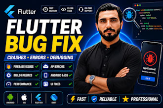 fix flutter app bugs, crashes and errors