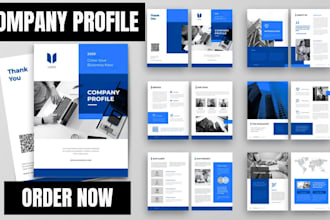 design a modern company profile, corporate brochure and business profile