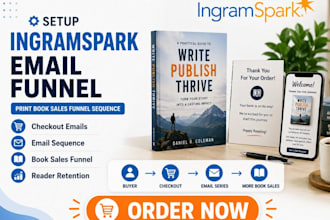 setup ingramspark email checkout ingramspark print book sales funnel sequence
