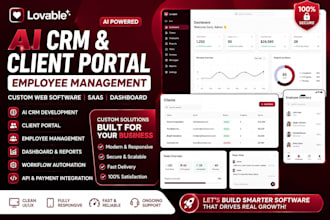 build lovable ai CRM client portal employee management software saas mvp website