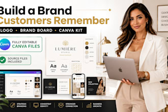 design canva brand kit logo brand board business identity for brands