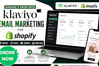 manage klaviyo for shopify website development klaviy email design klaviyo flows