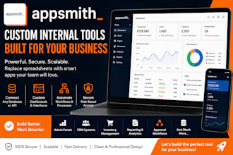 develop a custom appsmith CRM dashboard or internal business tool