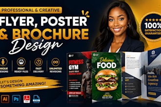 design professional flyer, poster, brochure and print design