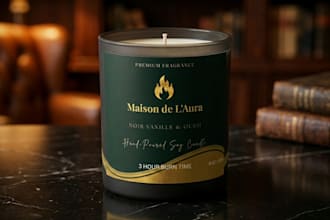 do custom candle label design