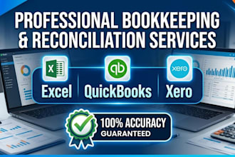 do accurate excel bookkeeping, data entry, and bank reconciliation