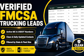 provide verified fmcsa trucking leads and logistics data