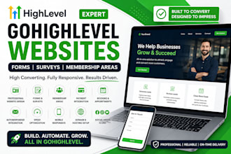 build ghl forms, surveys, websites and membership areas