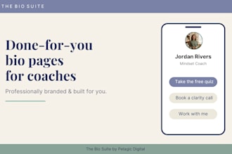 design a branded link in bio page for coaches