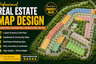 design real estate map, property map, community map, subdivision map, site plan