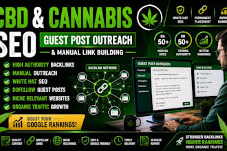 build cbd and cannabis SEO guest post backlinks with manual outreach
