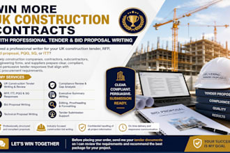 write and review UK construction tender, bid proposals and rfp