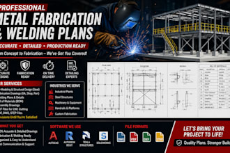 create manufacturing drawings for metal fabrication and welding