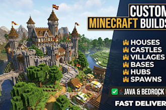 build custom minecraft houses, castles, villages and survival bases