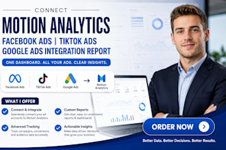 connect motion analytics facebook ads tiktok ads google ads integration report