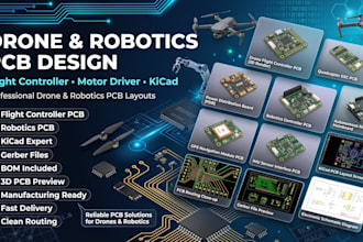 design custom drone robotics pcb and schematic in kicad