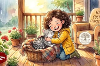 children story book illustration, children book illustration watercolor