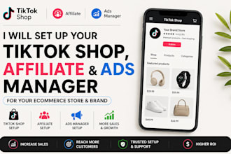 create tiktok shop setup and tiktok ads for ecommerce brands