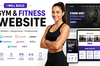 build vitagym glofox jimdo pushpress arketa fitli fitune vev gym fitness website