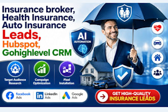 generate insurance leads with hubspot, gohighlevel crm, retell ai voice agent