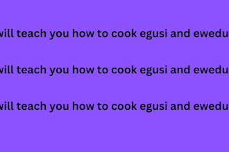 teach you how to cook egusi and ewedu