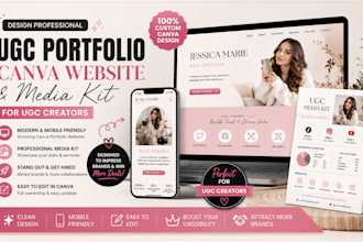 design ugc portfolio canva website and media kit for ugc creators in canva