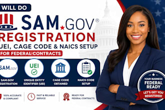 do sam gov registration, uei, cage code, and naics setup for federal contracts