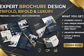 design trifold brochure design luxury brochure design bifold business brochure