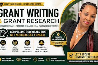 write grant proposal, grant research for nonprofit, charity, ngo