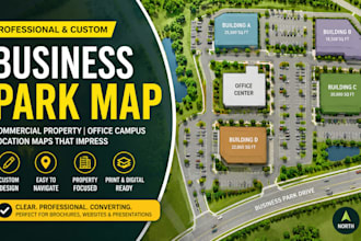 create business park map commercial property map office campus map location map