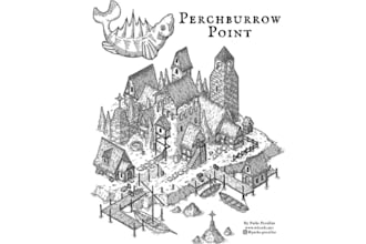 hand draw a fantasy city map for your book