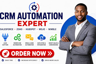 setup mojo crm nimble crm integration salesforce crm zoho crm hubspot automation