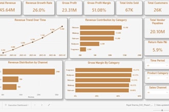 create professional power bi dashboards, reports, and data visualizations
