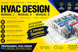 do hvac design, manual jds calculation, mechanical permit and mep drawings