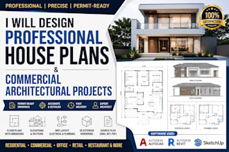 design professional house plans and commercial architectural projects