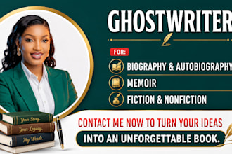 be ebook ghostwriter, memoir writer, autobiography