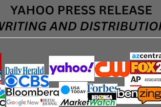 write and publish your press release on yahoo finance and US media