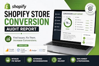 review your shopify store and provide a conversion audit report