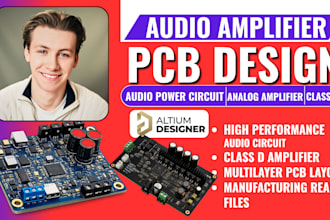 do analog audio amplifier pcb design audio power circuit pcb class d altium cad