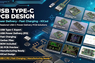 design usb type c power delivery pcb with kicad and gerber files