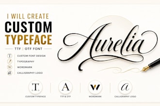 create typeface custom ttf otf font design typography wordmark calligraphy logo