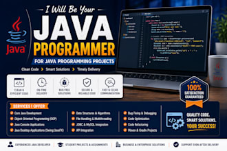 be your java programmer for java programming projects